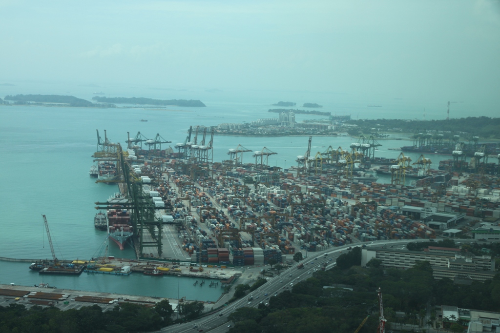Singapore vista di una parte del porto